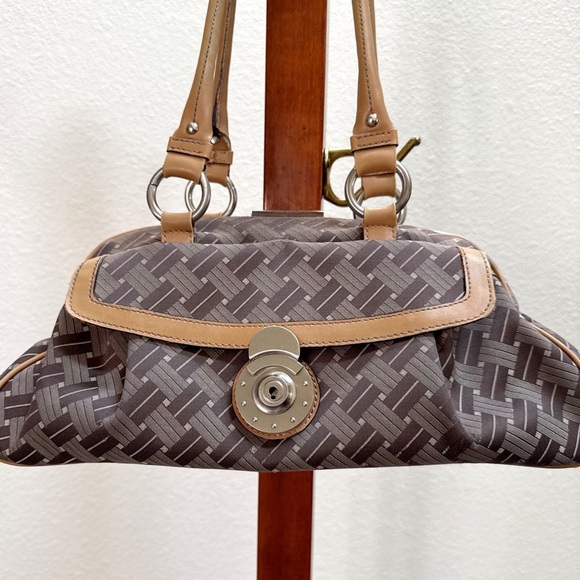 Y2K Vintage Early 2000’s Nine West Brown Shoulder Bag with Silver Knobs - Picture 7 of 8